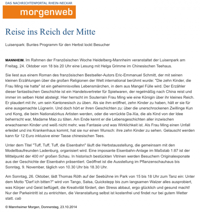 Reise ins Reich der Mitte